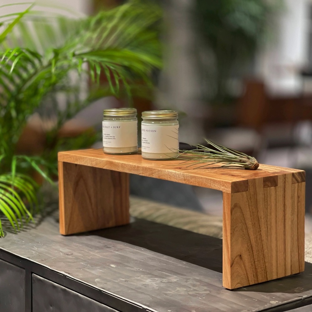 From The Source 'Christy' Natural Teak Waterfall Accessory Stand, 24"